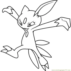 Sneasel Pokemon Free Coloring Page for Kids