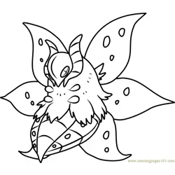 Volcarona Pokemon Free Coloring Page for Kids