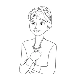 Princess Anna 2 Free Coloring Page for Kids