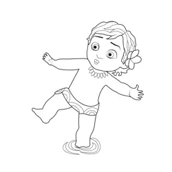 Princess Moana 1 Free Coloring Page for Kids
