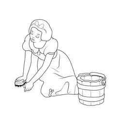Princess Snow White 2 Free Coloring Page for Kids