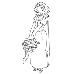Princess Snow White 3 Free Coloring Page for Kids