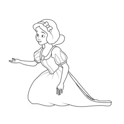 Princess Snow White 4 Free Coloring Page for Kids
