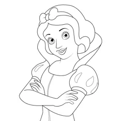 Princess Snow White 6 Free Coloring Page for Kids