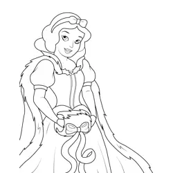 Princess Snow White 8 Free Coloring Page for Kids