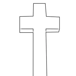 Christian Cross Free Coloring Page for Kids