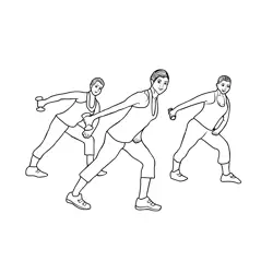 Aerobics 1 Free Coloring Page for Kids
