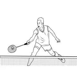 Badminton 2 Free Coloring Page for Kids