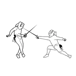 Fencing 1 Free Coloring Page for Kids