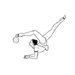 Gymnastics 2 Free Coloring Page for Kids