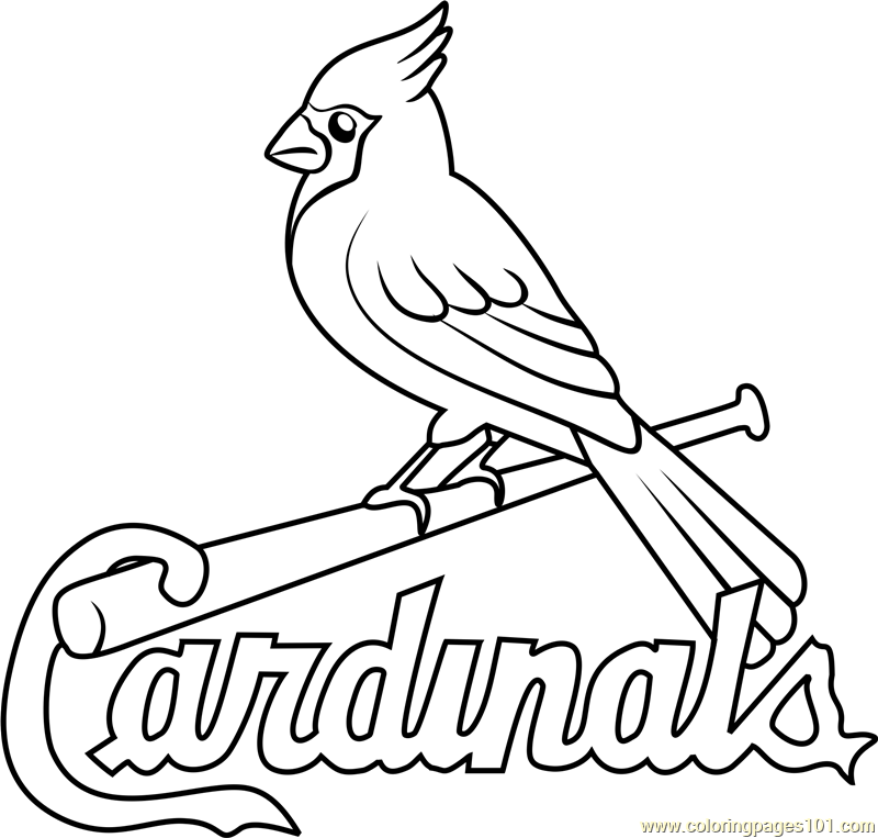 St Louis Cardinals Logo Coloring Page - Free MLB Coloring Pages : 0