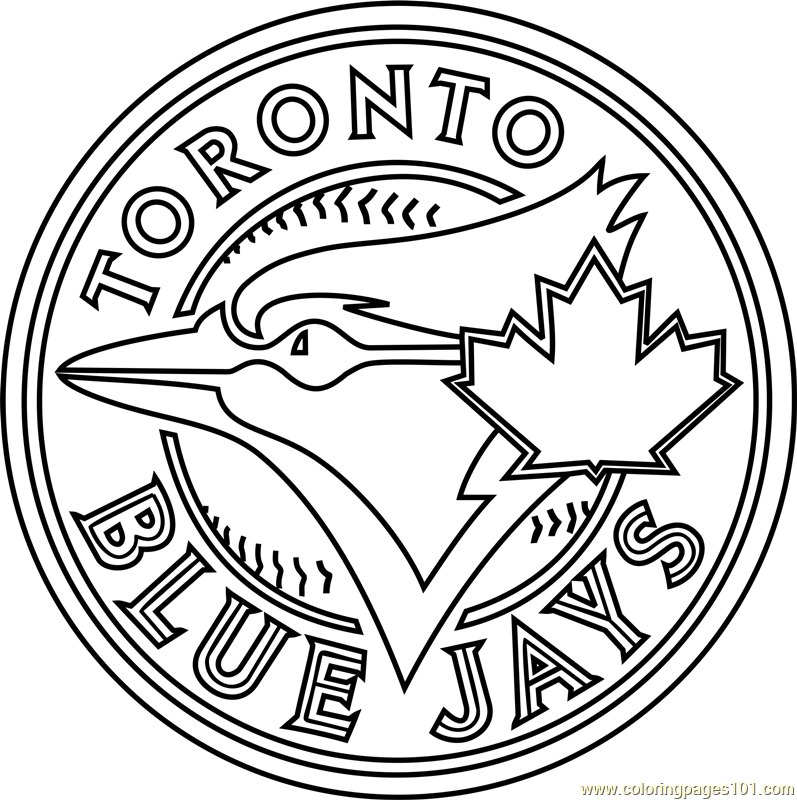 Toronto Blue Jays Logo Coloring Page - Free MLB Coloring Pages