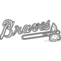 Atlanta Braves Logo Free Coloring Page for Kids