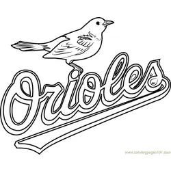 Baltimore Orioles Logo Free Coloring Page for Kids