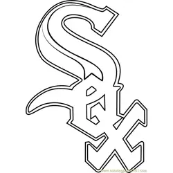Chicago White Sox Logo Free Coloring Page for Kids