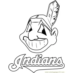 Cleveland Indians Logo Free Coloring Page for Kids