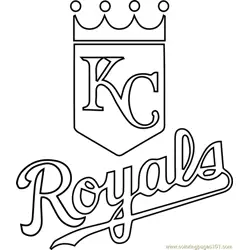 Kansas City Royals Logo Free Coloring Page for Kids