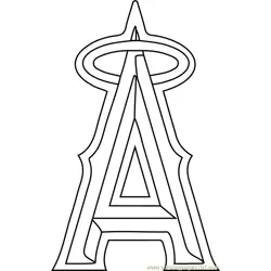 Los Angeles Angels of Anaheim Logo Free Coloring Page for Kids