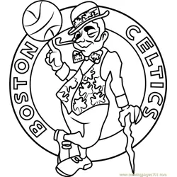 Boston Celtics Free Coloring Page for Kids
