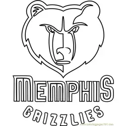 Memphis Grizzlies Free Coloring Page for Kids