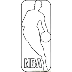 NBA Logo Free Coloring Page for Kids
