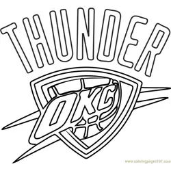 Oklahoma City Thunder Free Coloring Page for Kids