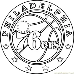 Philadelphia 76ers Free Coloring Page for Kids