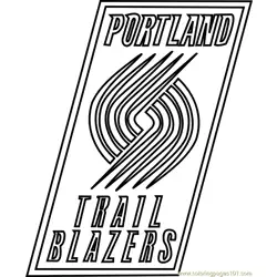 Portland Trail Blazers Free Coloring Page for Kids