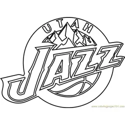 Utah Jazz Free Coloring Page for Kids