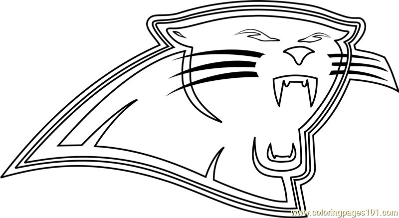 Carolina Panthers Logo Coloring Page Free Nfl Coloring Pages