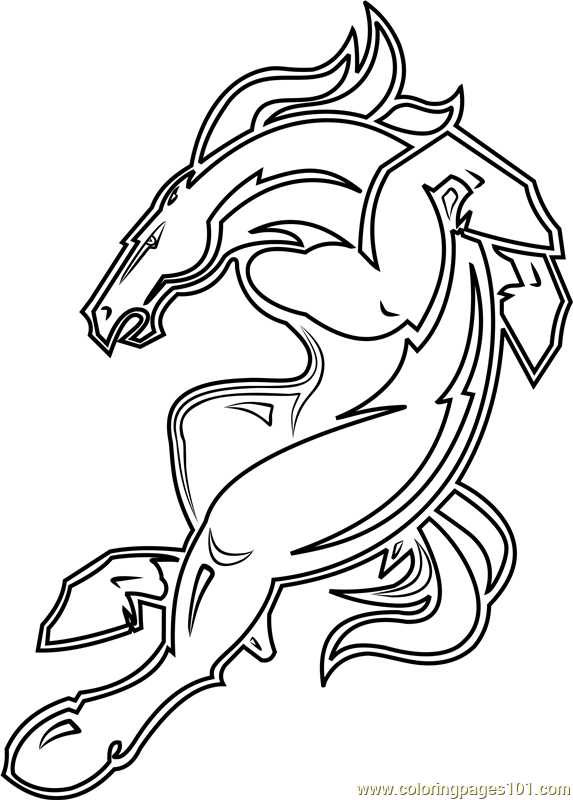 Denver Broncos Mascot Coloring Page Free NFL Coloring Pages