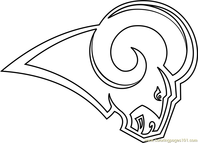 Los Angeles Rams Logo Coloring Page - Free NFL Coloring Pages