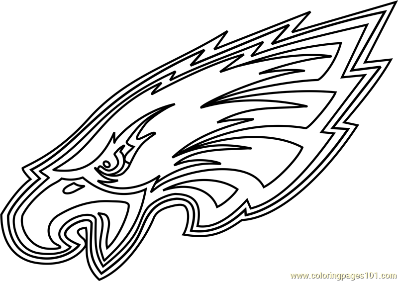 Philadelphia Eagles Logo Coloring Page Free NFL Coloring Pages