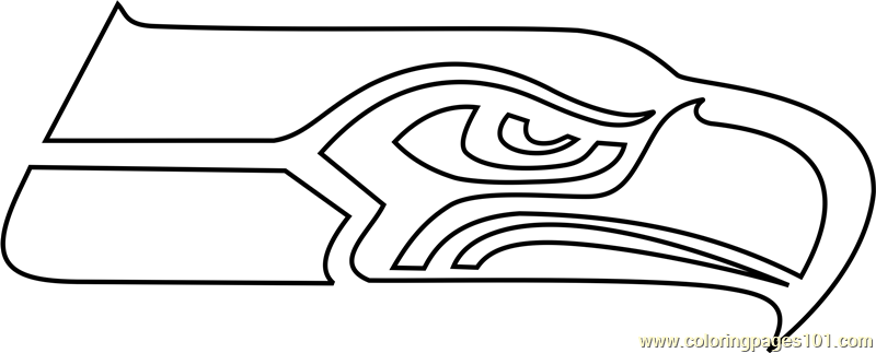Seattle Seahawks Logo Coloring Page Free NFL Coloring Pages