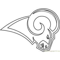 Los Angeles Rams Logo Free Coloring Page for Kids
