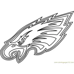 Philadelphia Eagles Logo Free Coloring Page for Kids