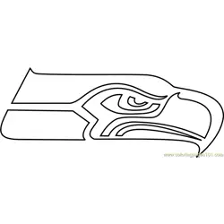 Seattle Seahawks Logo Free Coloring Page for Kids