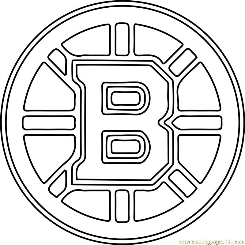 Boston Bruins Logo Coloring Page Free Nhl Coloring Pages