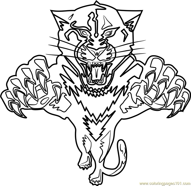Florida Panthers Logo Coloring Page - Free NHL Coloring Pages
