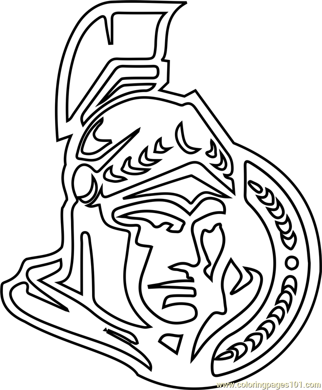 Ottawa Senators Logo Coloring Page - Free NHL Coloring Pages