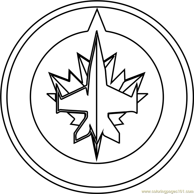 Winnipeg Jets Logo Coloring Page - Free NHL Coloring Pages