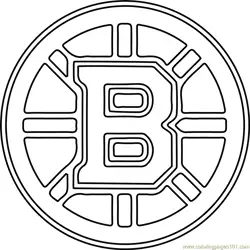 Boston Bruins Logo Free Coloring Page for Kids