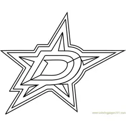 Dallas Stars Logo Free Coloring Page for Kids