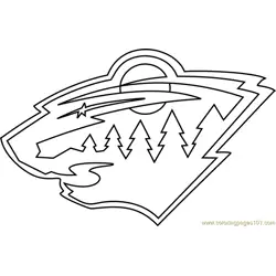 Minnesota Wild Logo Free Coloring Page for Kids