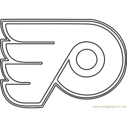 Philadelphia Flyers Logo Free Coloring Page for Kids
