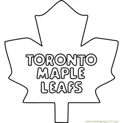 Toronto Maple Leafs Logo Free Coloring Page for Kids