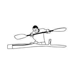 Paddle Sports 2 Free Coloring Page for Kids