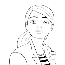 Cute Barbie Free Coloring Page for Kids