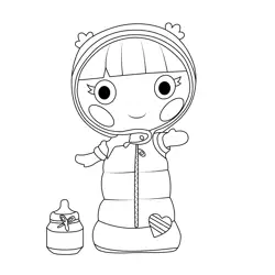 Blanket Featherbed Lalaloopsy Free Coloring Page for Kids