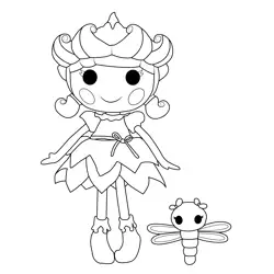 Bluebell Dewdrop Lalaloopsy Free Coloring Page for Kids